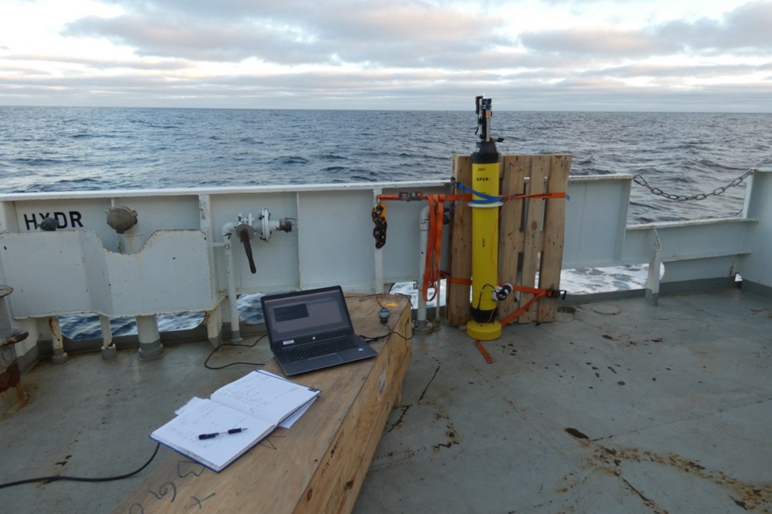 Equipment being tested on deck before deployment